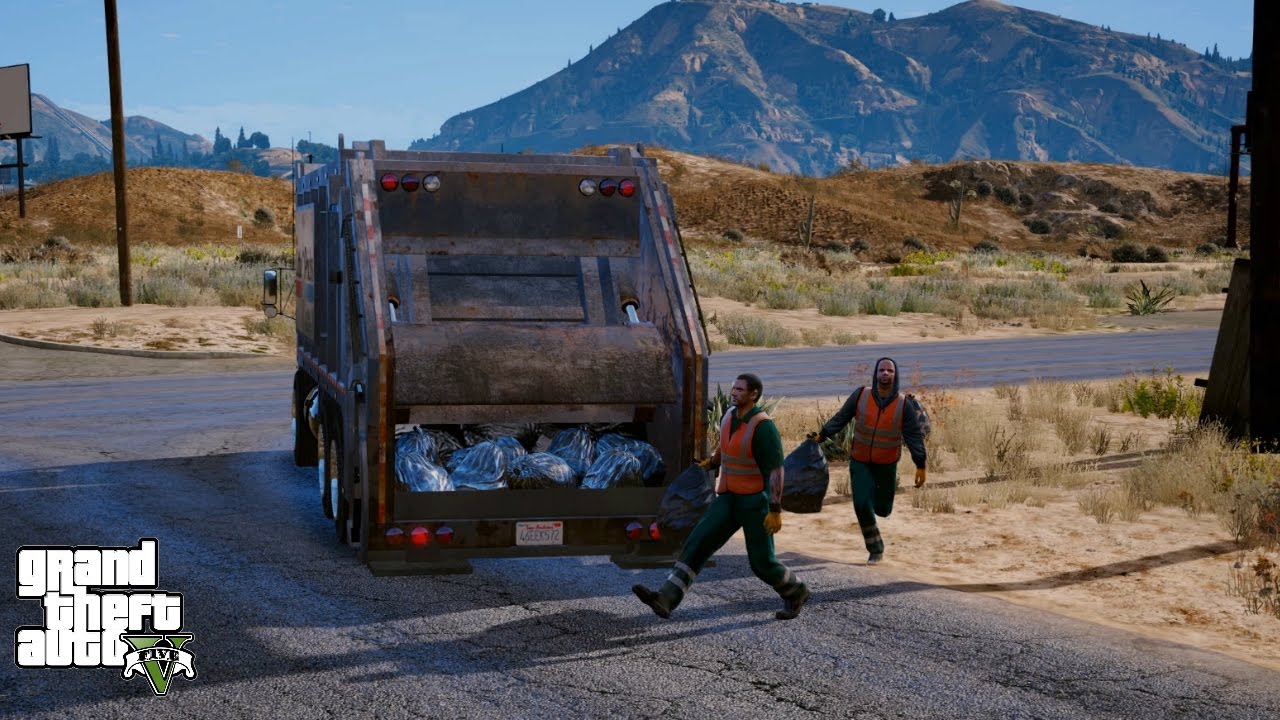 GTA 5 REAL LIFE MOD86TRASHMAN JOB 3 YouTube