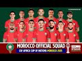 Morocco Official Squad CAF Africa Cup Of Nations Morocco 2025