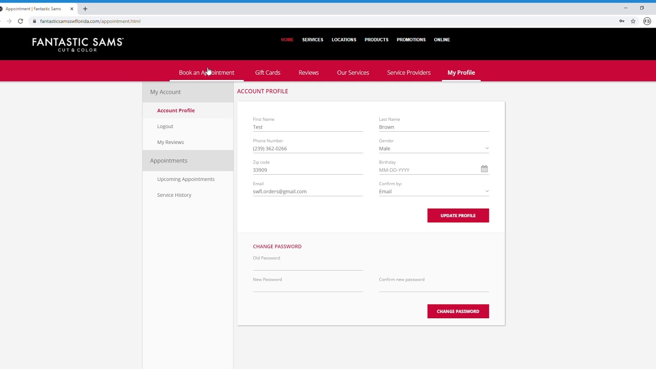 Fantastic Sams How to book an appointment YouTube
