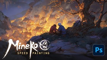 Mineko: Fire - speed painting (Time-lapse)