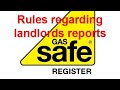 Rules regarding landlords report (gas safety checks) a quick guide on the rules and must do’s .