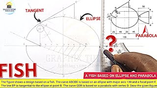 FISH CONSTRUCTION BASED ON ELLIPSE, PARABOLA AND TANGENCY IN TECHNICAL  AND ENGINEERING DRAWING. by Graphix tutors 106 views 2 months ago 26 minutes