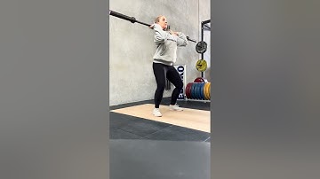 Split Jerk Pause in Dip + Receive: