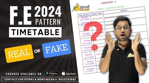 FE 2024 Timetable Circular Exposed: Fake or Real? | Aalsi Engineer | Rounak Sir
