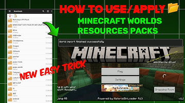 How To Add/Import ZIP FILE/MCPACK In Minecraft || Apply Process Of World/Shader/Addon/Texture Pack