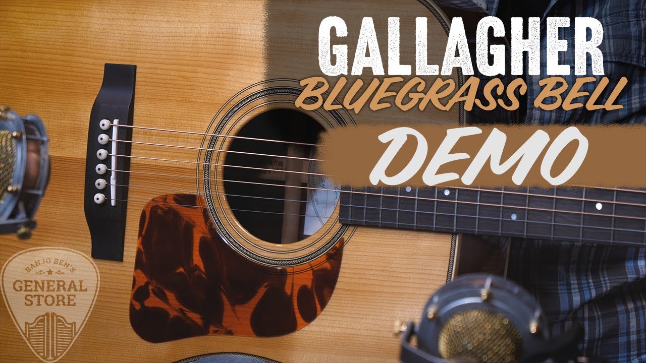 Watch Demo: Gallagher Bluegrass Bell Madagascar Dreadnought Guitar on YouTube Watch Demo: Gallagher Bluegrass Bell Madagascar Dreadnought Guitar on YouTube