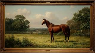 Grace in the Meadow | Elegant Horse in the Countryside | Still Art Screen Saver | 4K