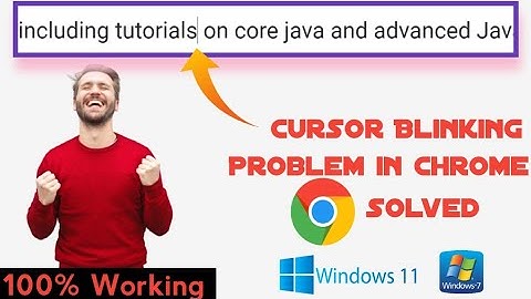 How to fix the text cursor blinking problem in chrome browser | Cursor blinking problem in chrome