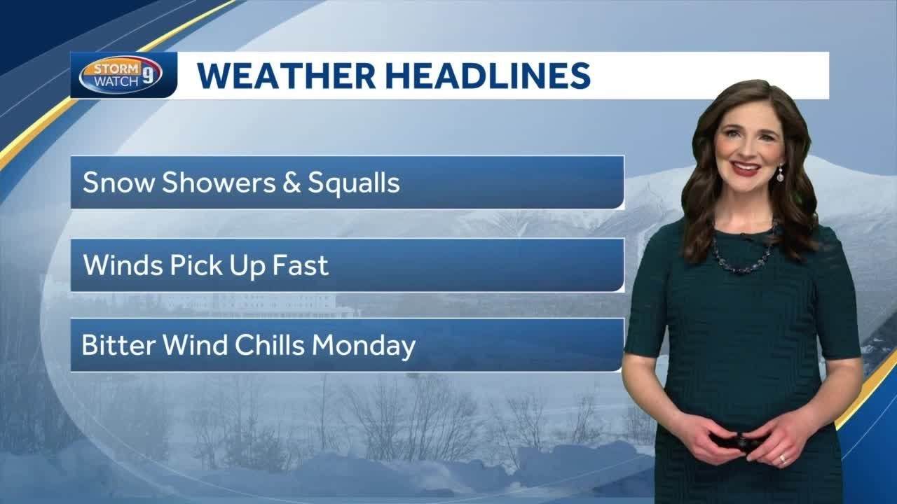 Watch: Snow showers and squalls Sunday - YouTube