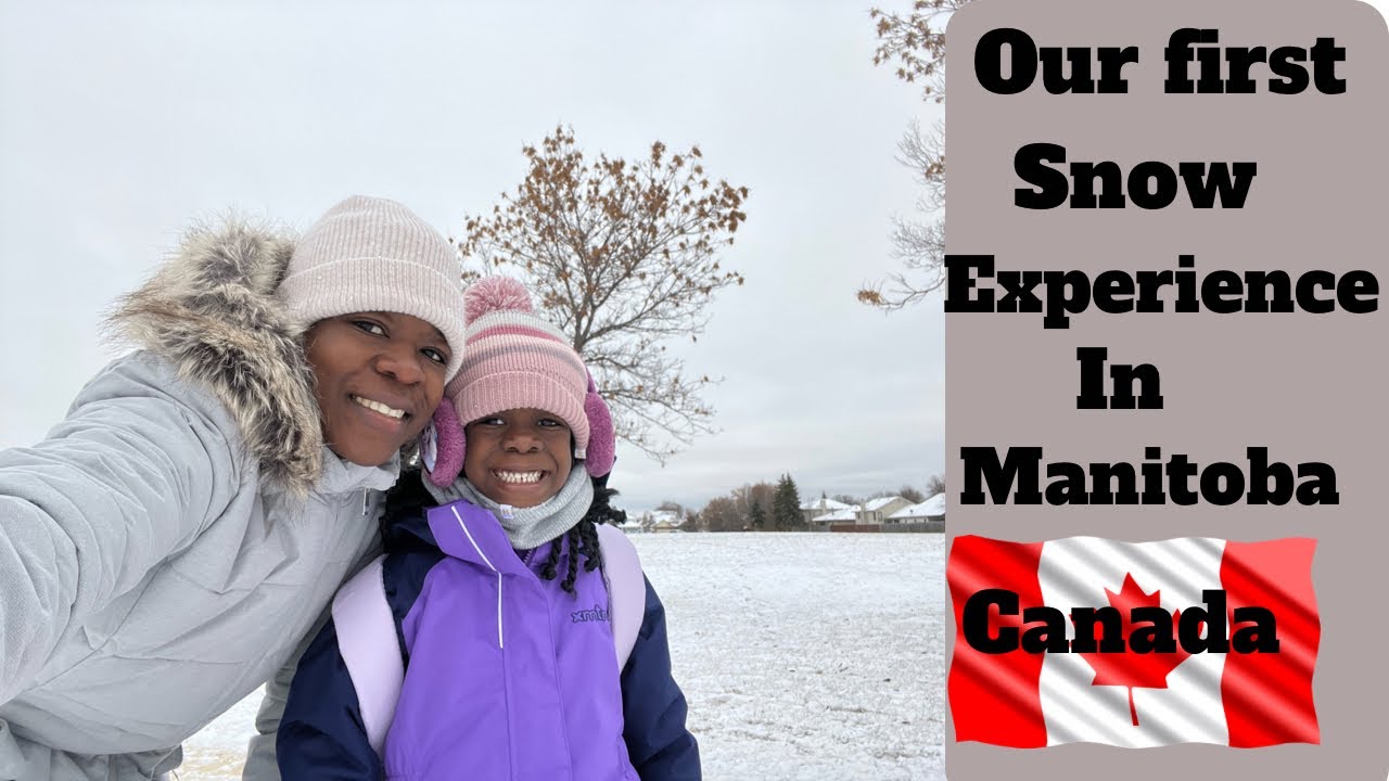Our First Snow Experience in Winnipeg Manitoba Canada// Cost of Winter Parkas