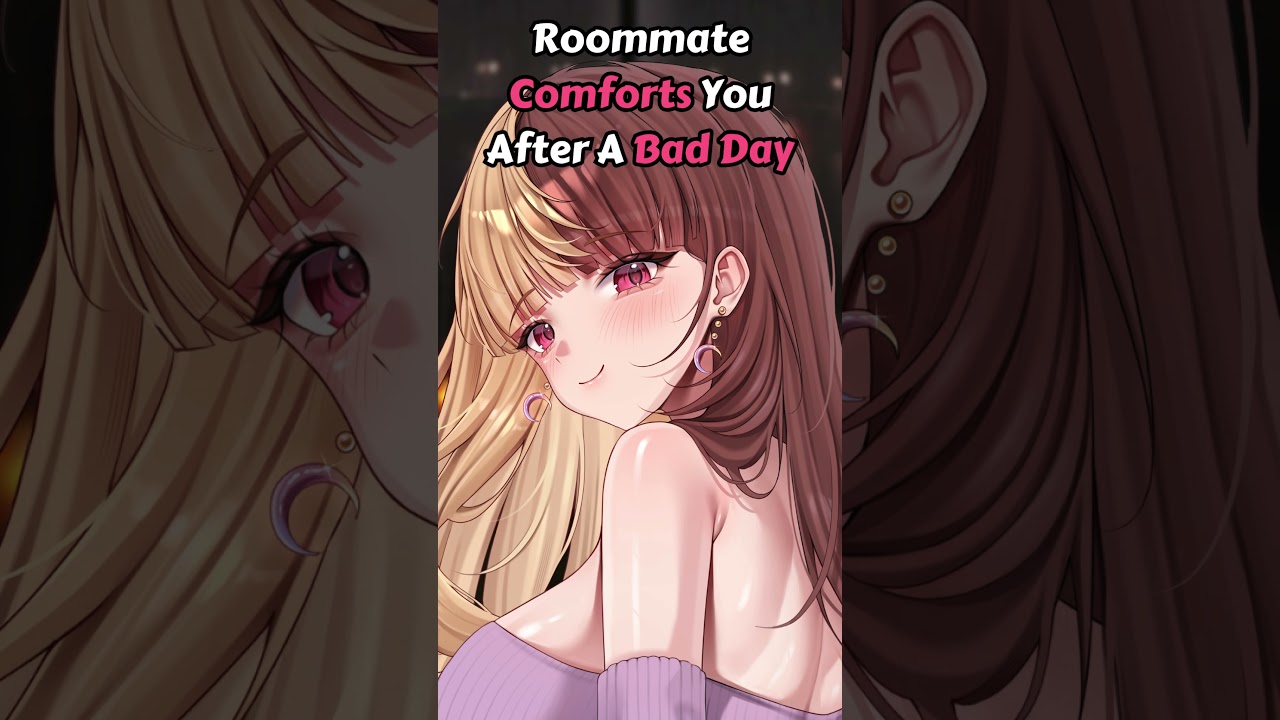 Your Roommate Comforts You After A Bad Day⛈️❤️ #asmr #girlfriendasmr #asmrshorts #sleepaid