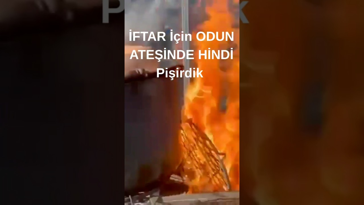 Odun Ateşinde Hindi Pişirdik 🍗🔥Wood Fire Turkey for Iftar🔥🦃#keşfet #food #yemek #recipe #shorts