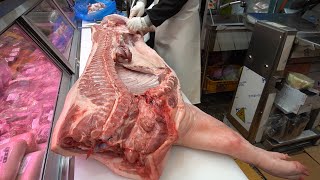 95KG  HOW TO BUTCHER A PIG / Handcrafted Pork Belly  / How to bone ribs