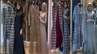 Beautiful Hijab set dress Design Collection /Muslim Girl Special partywear & Stylish Hijab dress 
