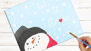 DIY Holiday Wall Art Easy Acrylic Painting Snowman | Creative World