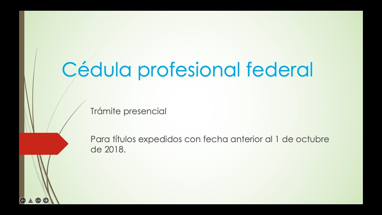 Cédula profesional federal, trámite presencial