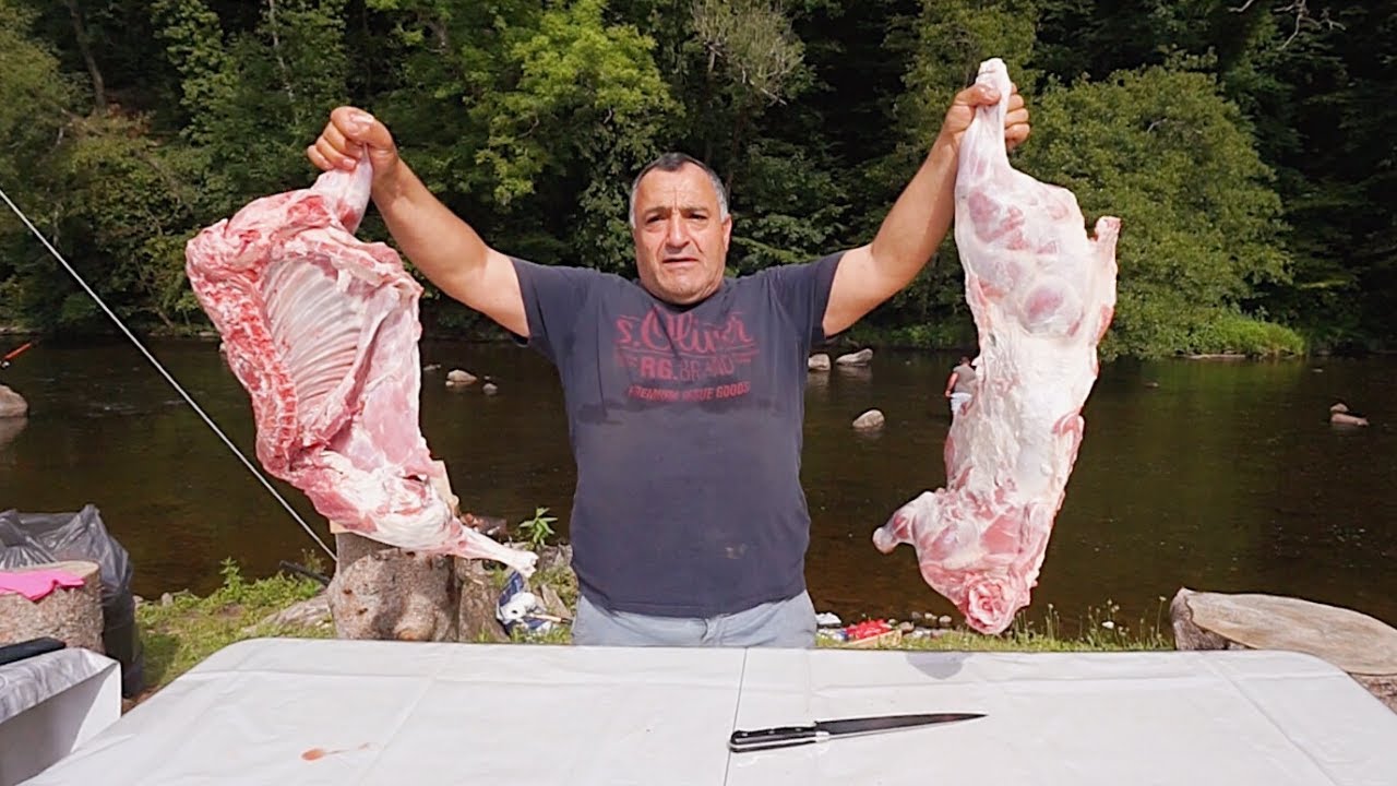 Вкусный рецепт приготовления хашламы из ягнёнка на природе.Рецепт от ...