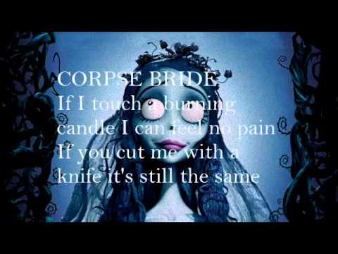 The Corpse Bride tears to shed lyrics