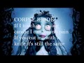 The Corpse Bride tears to shed lyrics