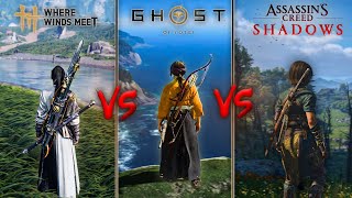 Where Winds Meet vs Ghost of Yōtei vs Assassin’s Creed Shadows – Visual & Detail Breakdown