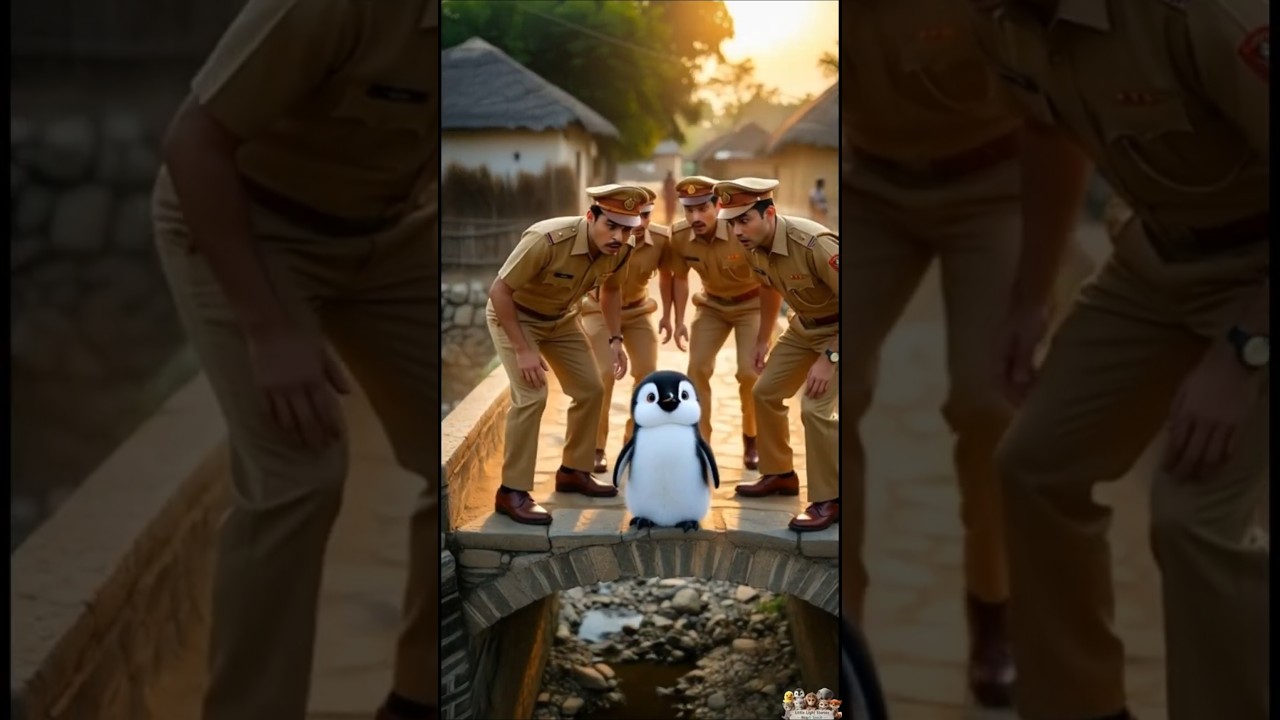 Baby Penguin Saves Calf | Police Chase Turns into Hero Story 🐧🐄🚓