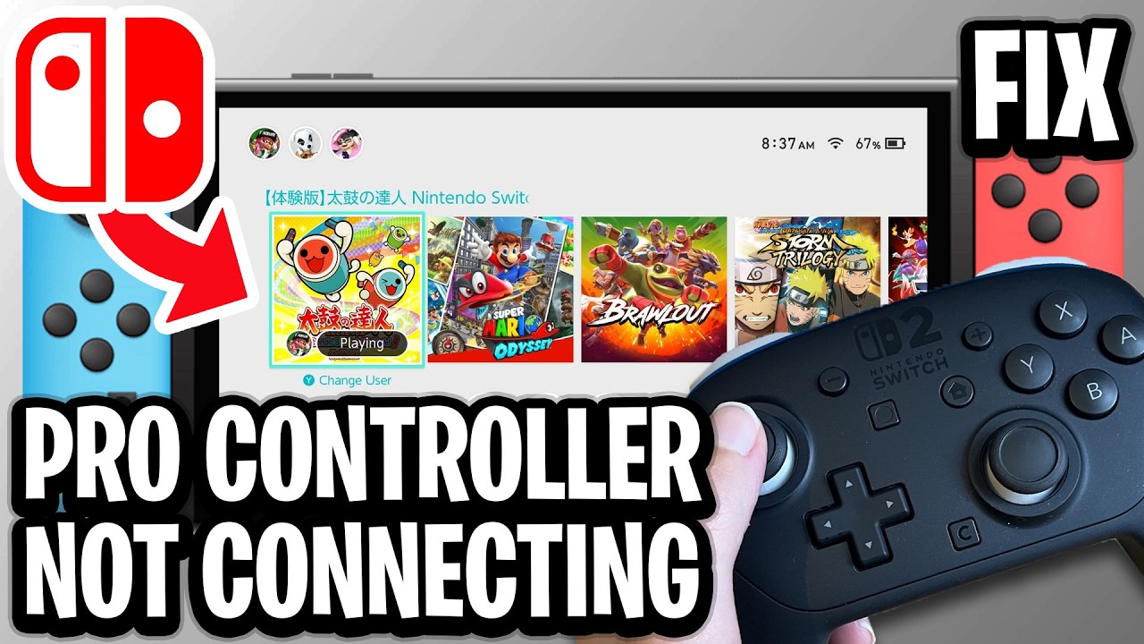 How To Fix Switch Pro Controller Not Connecting - Full Guide - YouTube