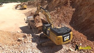 CATERPILLAR 352F ME EXCAVATOR Loading DUMPER #caterpillar #heavyequipment #digger #dumper #perlini