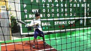 Andrew in Batting Cage @ Cataumet Light Mini Golf 2011