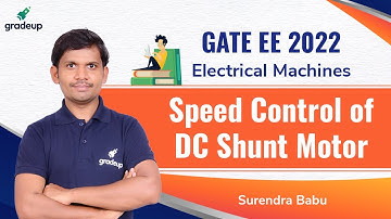 Speed Control of DC Shunt Motor  | GATE EE 2022 | Surendra Babu | Questions Series | Gradeup