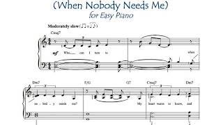 Who Can I Turn To (When Nobody Needs Me) for Easy Piano