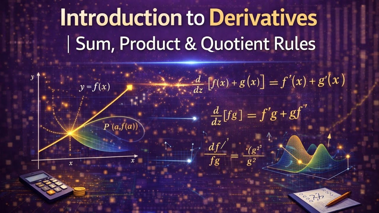 🌿Introduction to Derivatives | Sum, Product & Quotient Rules | Practice Session🌿