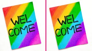Easy & Beautiful Welcome Card Ideas | Welcome Card for Teachers | White Paper Welcome Greeting Card