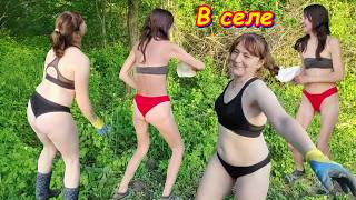 В селе на Природе картошку садим на Огороде🍒