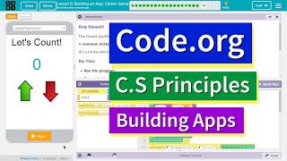 Building an App: Clicker Game Lesson 5.19 Tutorial with Answers Code.org CS Principles