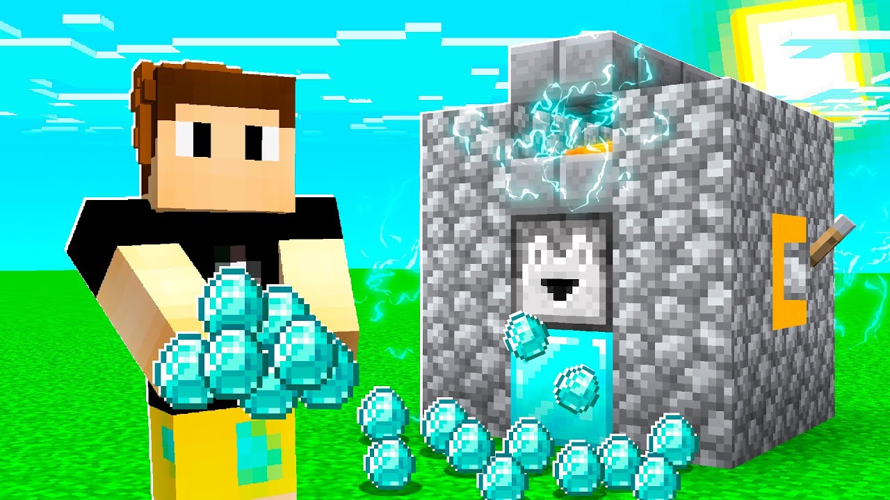 I Made A DIAMOND GENERATOR To Make UNLIMITED Diamonds! (Minecraft