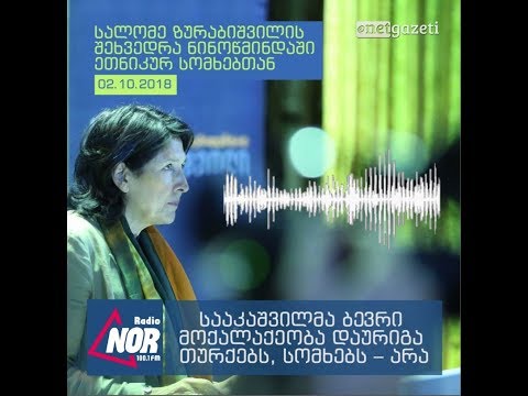 სალომე ზურაბიშვილის ქსენოფობიური განცხადება