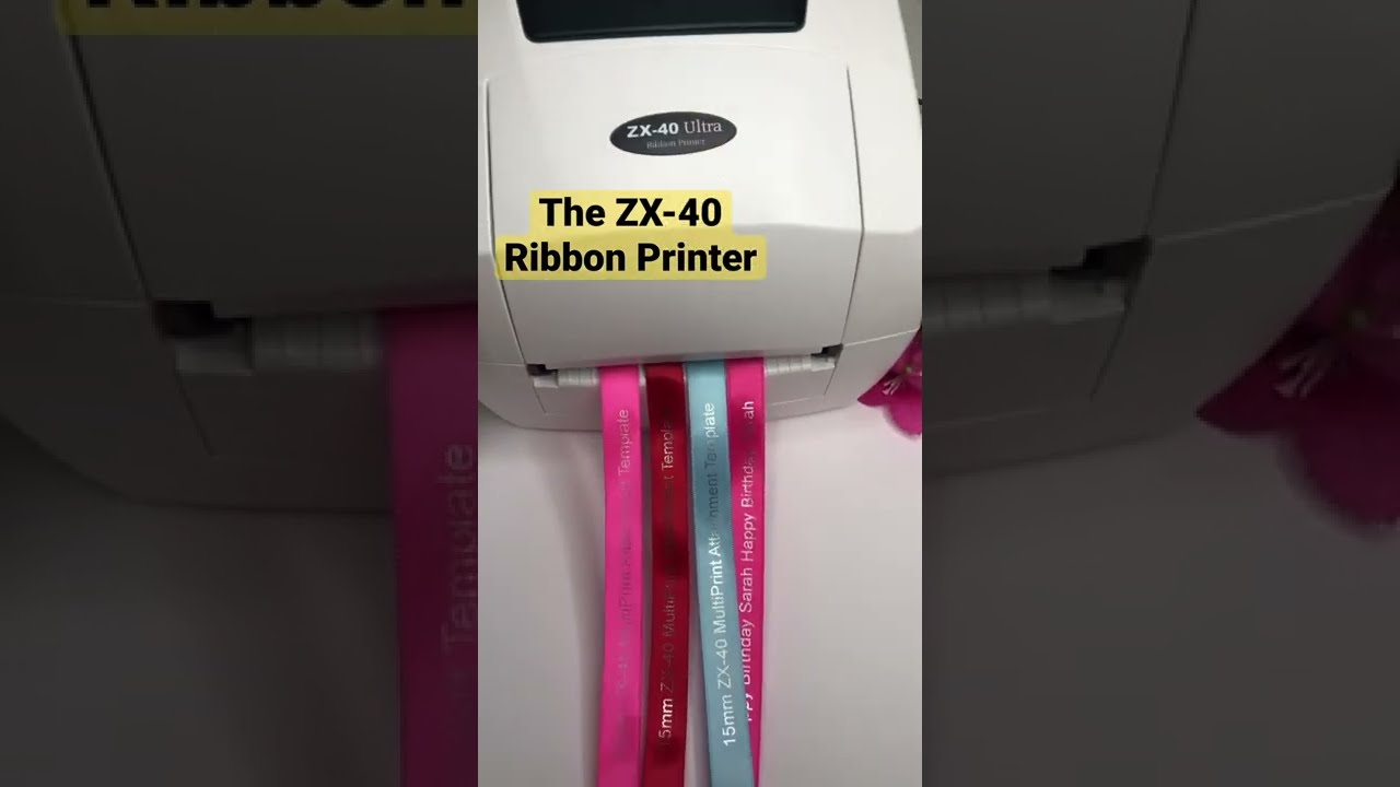 ユウ Printing 4 x 10mm Christmas Ribbons with the ZX-40 Ultra