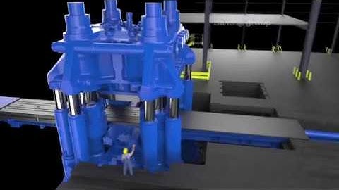 SMS group - Forging and pressing - Erection of the 540 MN pull-down press at Weber Metals