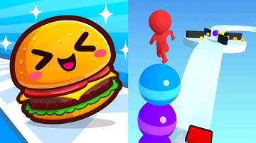 Food Run VS Stack Rider MAX LEVELS UNLOCKED Gameplay Android,ios