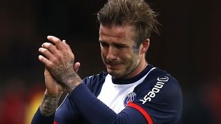 Beckham crying at his last football game
