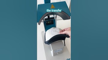 DIY screen print transfers pressed on a hat. Learn more in my full video #screenprinttranfers