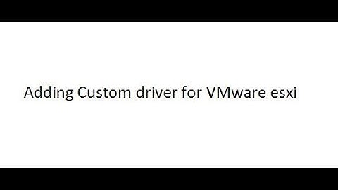adding custom driver to vmware esxi realtek nic