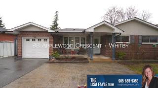 Lisa Fayle Just Listed | 98 Applewood Cres, Whitby | Whitby Homes For Sale