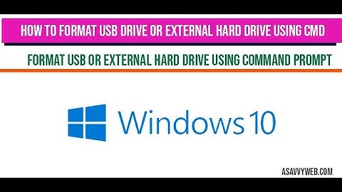 How To Format USB SD Card or Hard Drive Using CMD in Any Windows