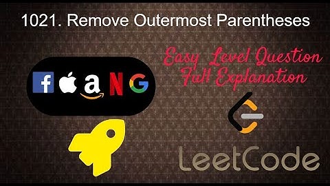 1021. Remove Outermost Parentheses | Easy Level Interview Question Full Explanation in Python