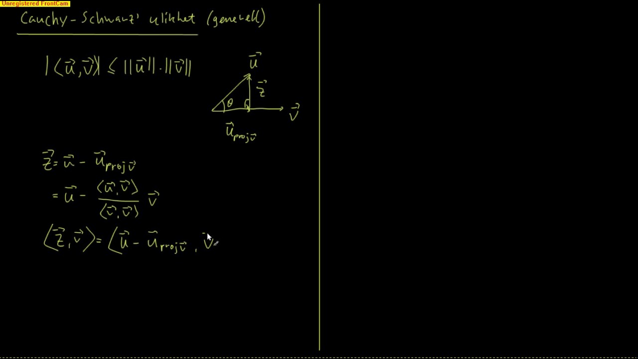 Anvendt lineær algebra 12.2 - Cauchy Schwarz' ulikhet