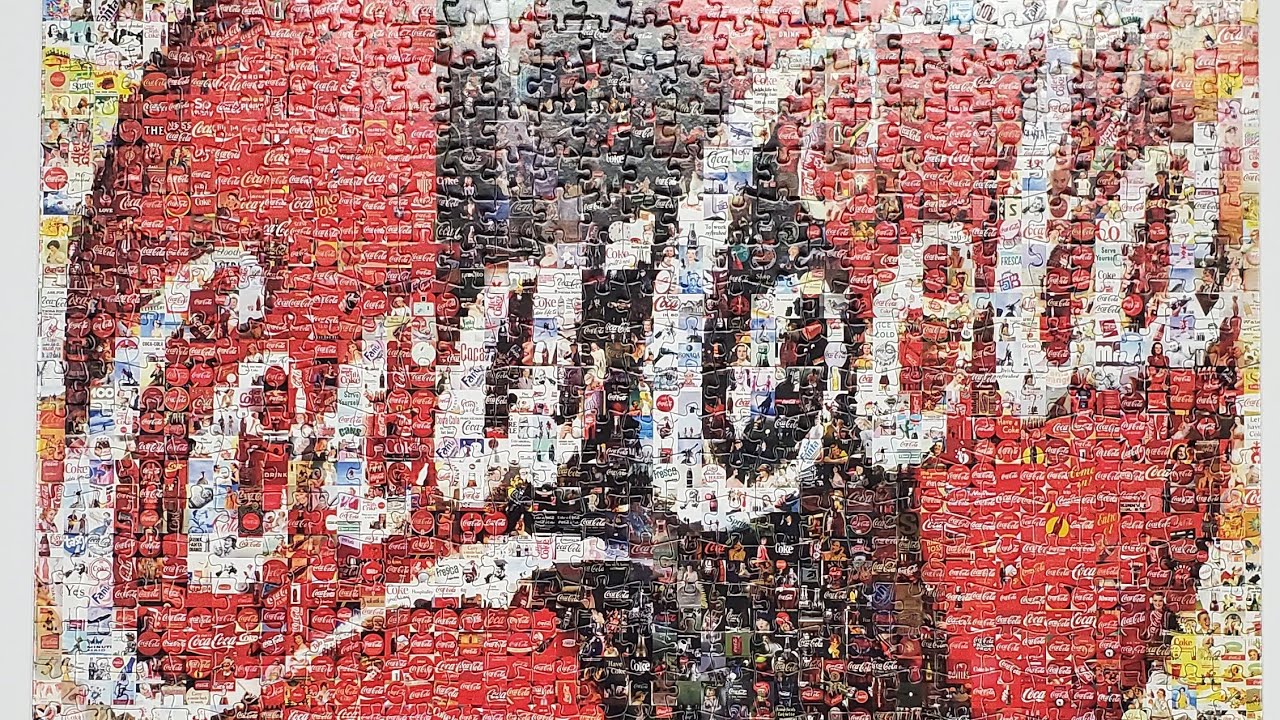 Coca Cola Photomosaic Jigsaw Puzzle Time Lapse - YouTube