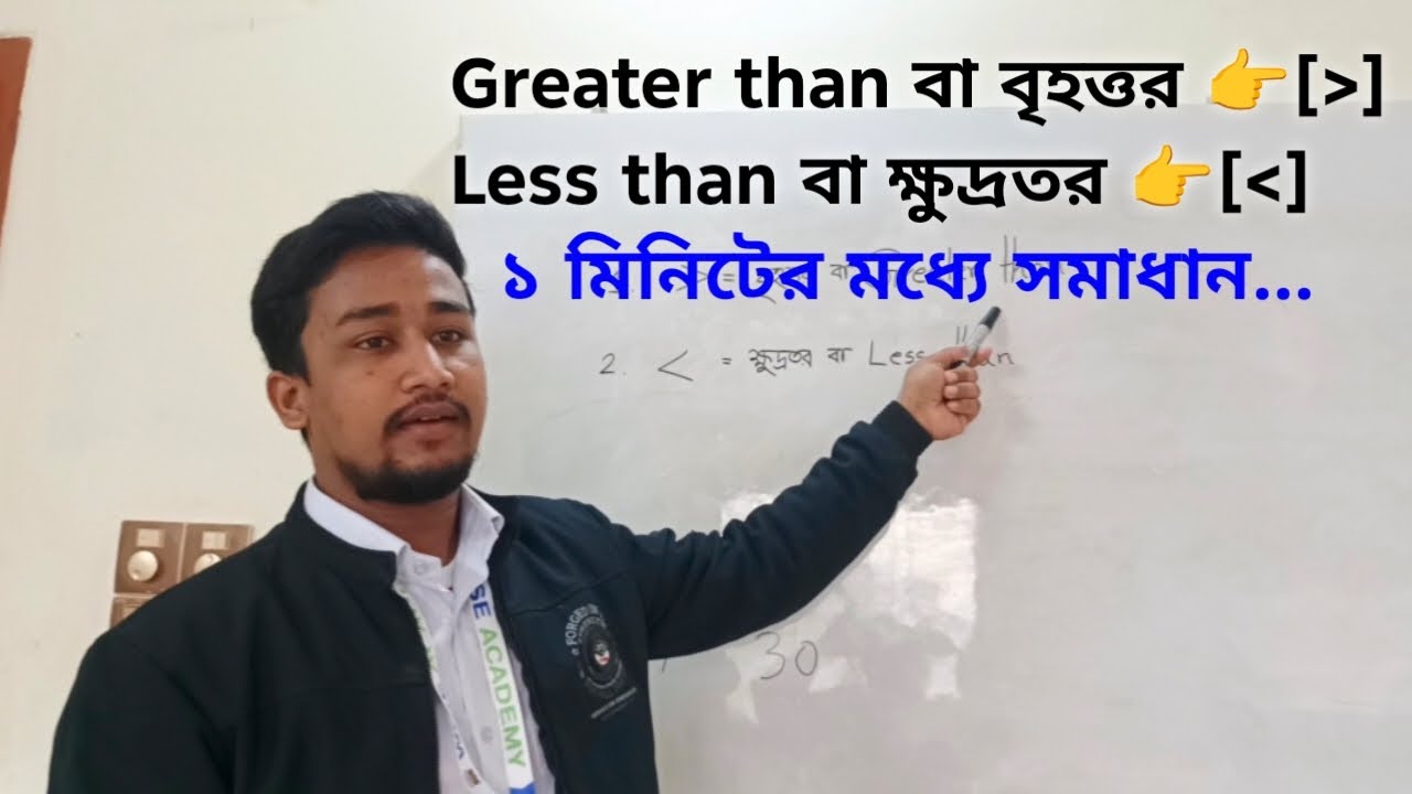 Greater than (বৃহত্তর) এবং Less Than (ক্ষুদ্রতর) সমাধান | 