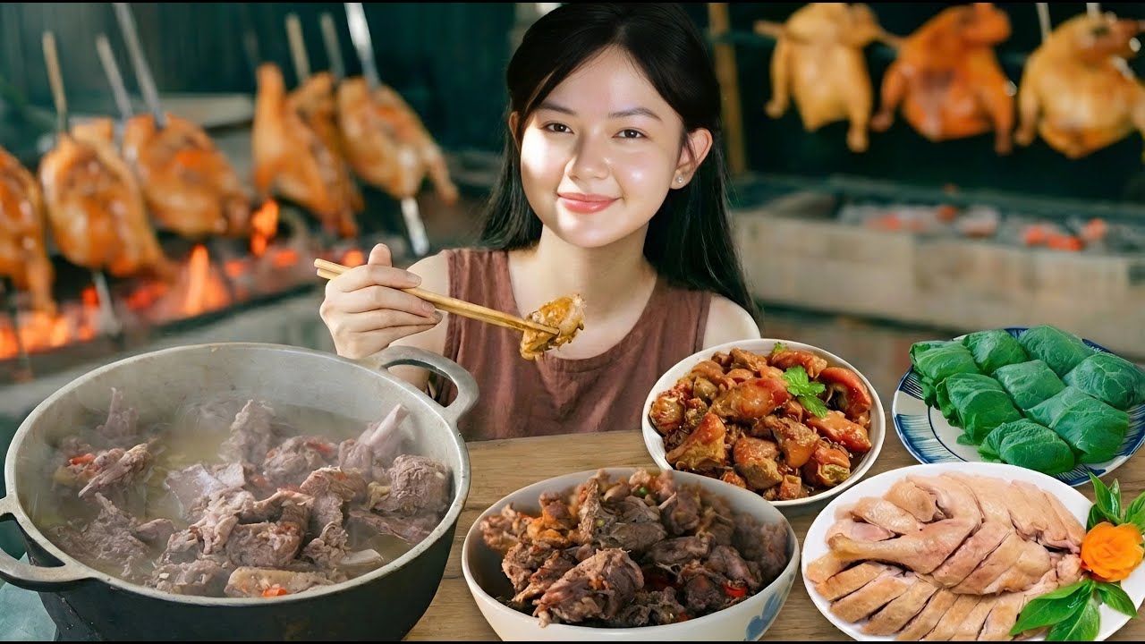 Traditional Vietnamese Duck Dish + Spicy Galangal Pork Ear Stew  Traditional Cuisine 🦆🍲