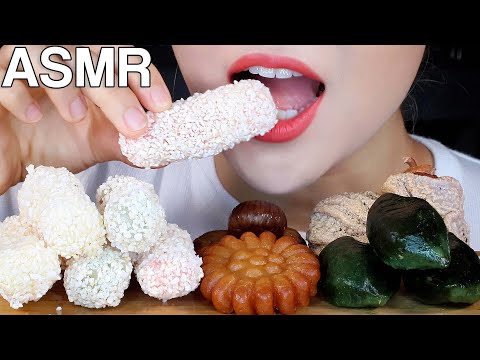 ASMR Korean Traditional Confections 송편, 곶감, 약과, 유과 한과 먹방 Eating Sounds Mukbang *<strong>Happy</strong> <strong>Chuseok</strong> 추석특집*